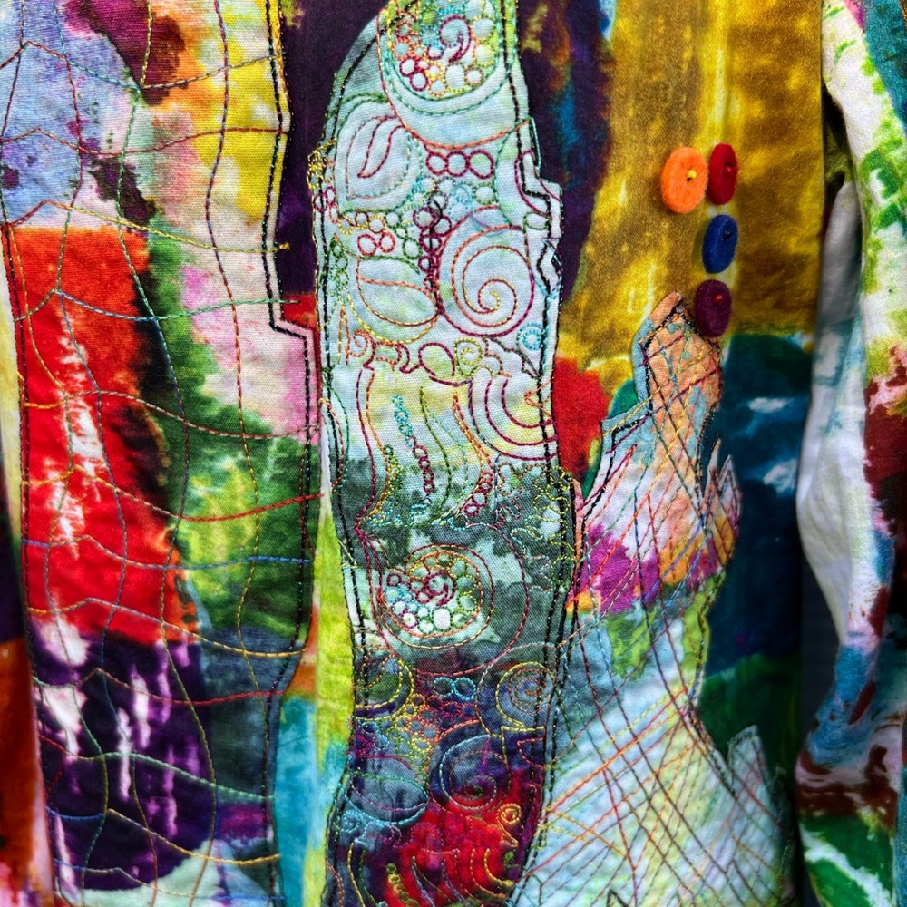 Robert Graham Colorful Patchwork Button Down Shirt - image 5